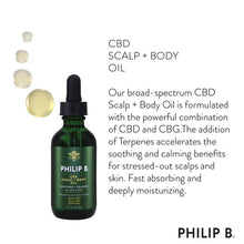 Load image into Gallery viewer, 2 fl oz/60ml CBD Scalp + Body Oil