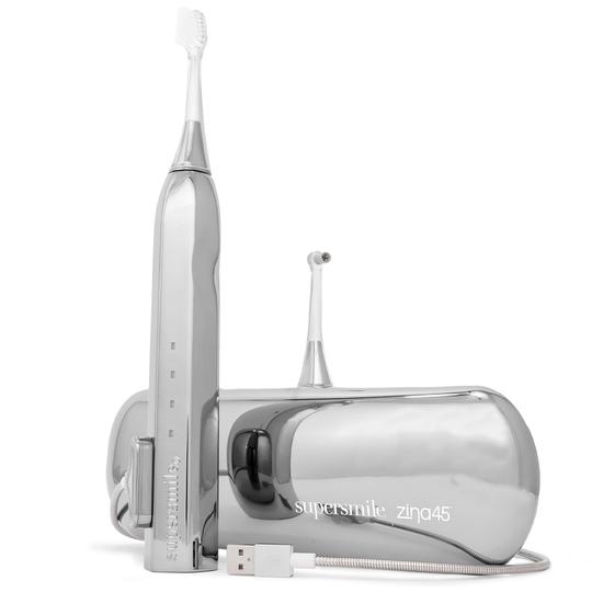 Zina45™ Sonic Pulse Toothbrush Chrome Silver with Case
