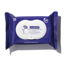 Load image into Gallery viewer, Make-up remover biodegradable wipes with soothing cornflower 25 wipes