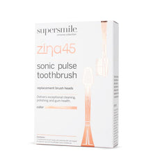 Load image into Gallery viewer, Zina45™ Sonic Pulse Toothbrush Chrome Rose Gold Replacement Heads (2 pack)
