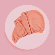 Load image into Gallery viewer, AQUIS Rapid Dry Waffle Hair Turban 10 x 30 Blush