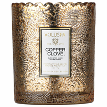 Load image into Gallery viewer, Copper Clove Seasonal Scalloped Edge Candle
