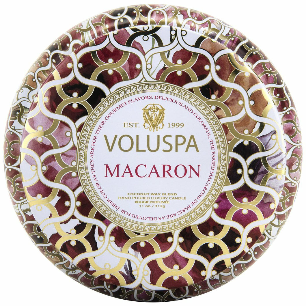 Macaron 2 Wick Maison Tin Candle