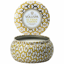 Load image into Gallery viewer, Elysian Garden 2 Wick Maison Tin Candle

