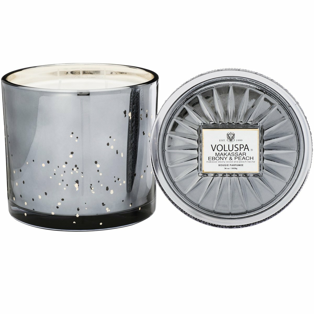 Makassar Ebony & Peach 3 Wick Grande Maison Candle