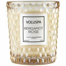 Load image into Gallery viewer, Bergamot Rose Textured Glass Candle
