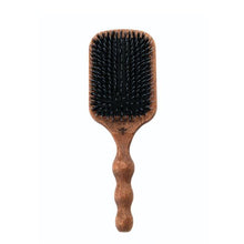 Load image into Gallery viewer, Paddle Hair Brush; Polished Mahogany Laser Printed Handle; Boar +  Crystal  Nylon Bristles.
