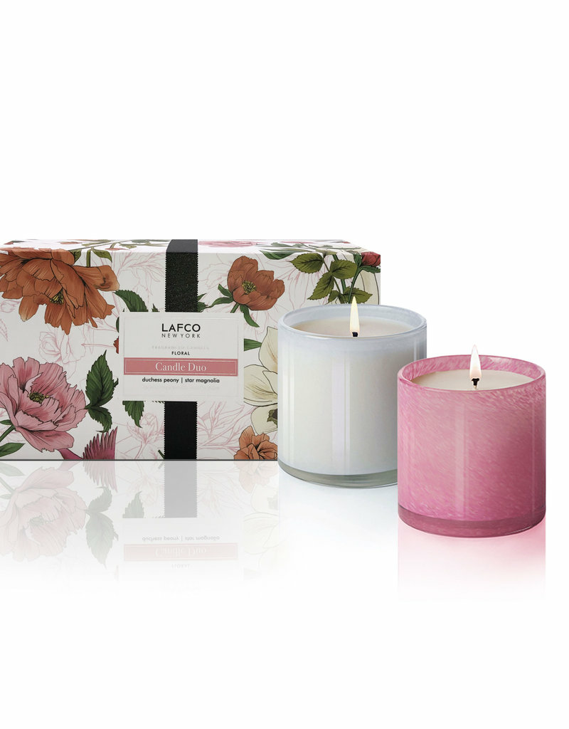 6.5oz Limited Edition Floral Candle Duo - Duchess Peony & Star Magnolia