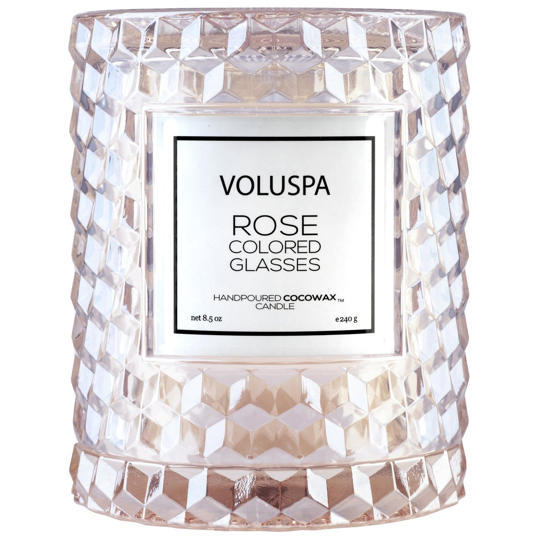 Rose Colored Glasses Cloche Candle