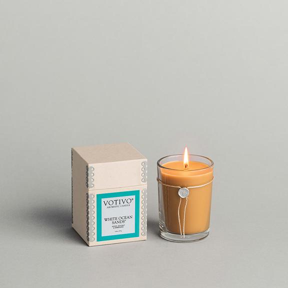 6.8 oz Aromatic Candle White Ocean Sands