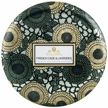 Load image into Gallery viewer, French Cade Lavender 3 Wick Tin Candle
