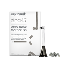 Load image into Gallery viewer, Zina45™ Sonic Pulse Toothbrush Chrome Charcoal Replacement Polishing Head
