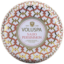 Load image into Gallery viewer, Saijo Persimmon 2 Wick Maison Tin Candle

