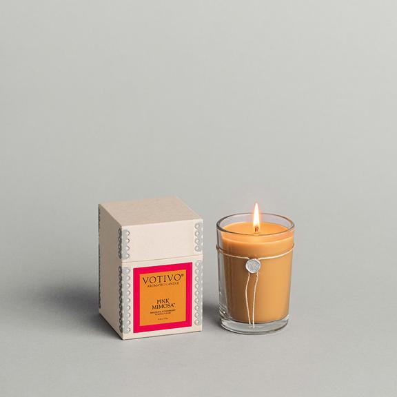 6.8 oz Aromatic Candle Pink Mimosa