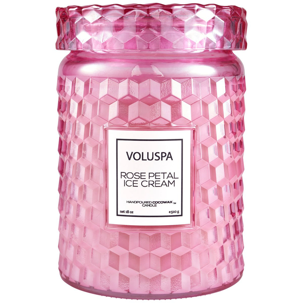 Rose Petal Ice Cream Large Jar Candle