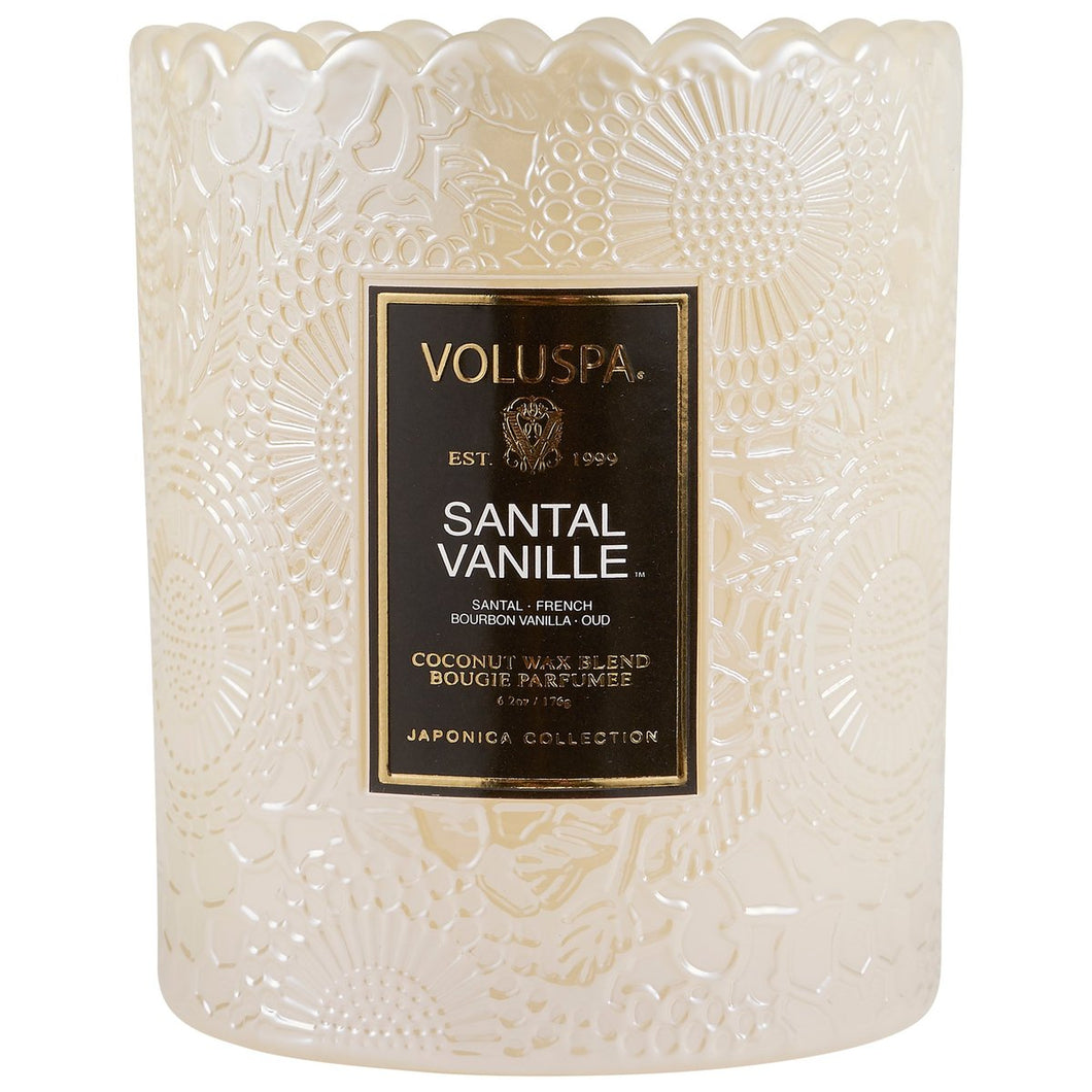 Santal Vanille Scalloped Edge Candle