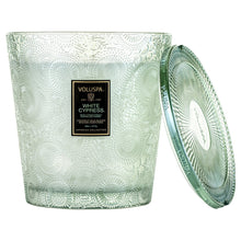 Load image into Gallery viewer, White Cypress 3 Wick Hearth Candle
