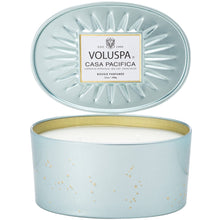 Load image into Gallery viewer, Casa Pacifica Two Wick Oval Tin Candle
