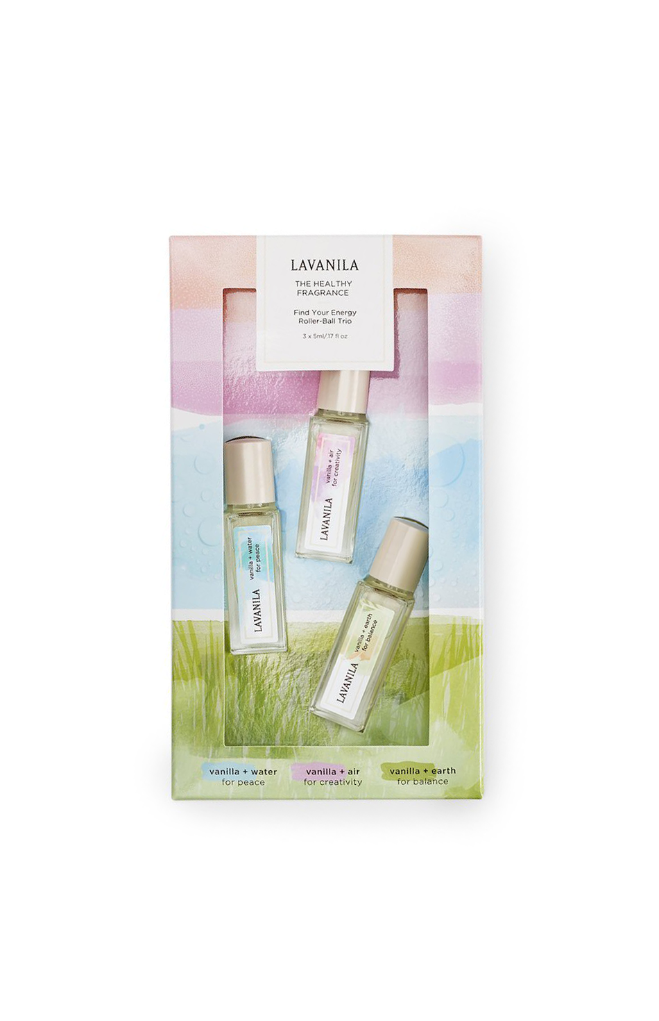 Find Your Energy- The Elements Rollerball Trio- Earth, Water, & Air  3x 5 ml