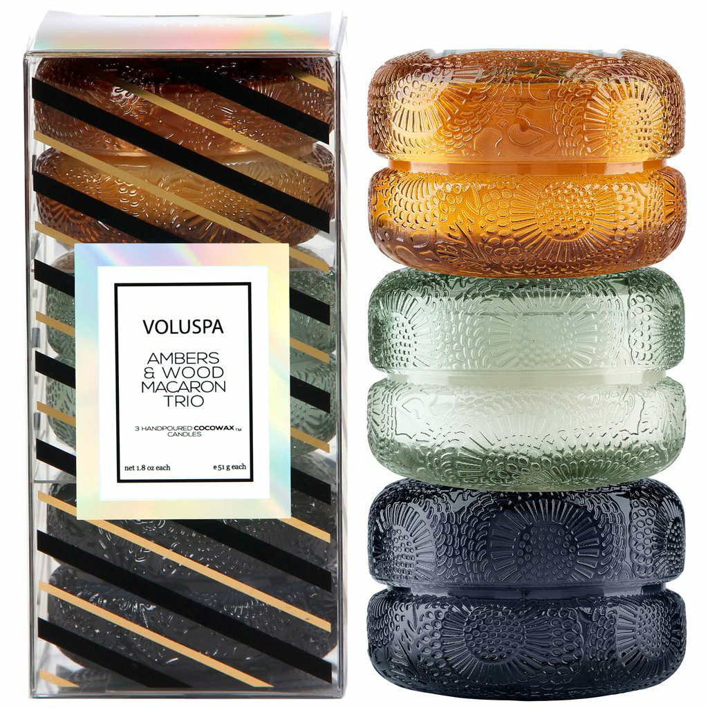 Assorted Japonica 3 Macaron Candle Gift Set
