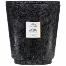 Load image into Gallery viewer, Moso Bamboo 5 Wick Hearth Candle
