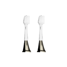 Load image into Gallery viewer, Zina45™ Sonic Pulse Toothbrush Chrome Charcoal Replacement Heads (2 pack)
