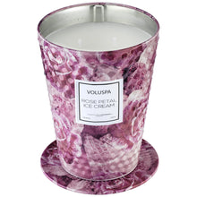 Load image into Gallery viewer, Rose Petal Ice Cream 2 Wick Tin Table Candle
