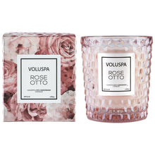 Load image into Gallery viewer, Rose Otto Textured Glass Candle
