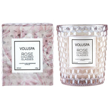 Load image into Gallery viewer, Rose Colored Glasses Textured Glass Candle
