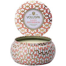 Load image into Gallery viewer, Saijo Persimmon 2 Wick Maison Tin Candle
