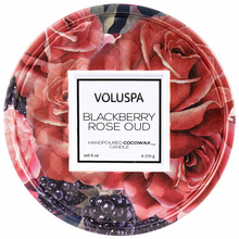 Load image into Gallery viewer, Blackberry Rose Oud 2 Wick 6 Oz Tin Candle
