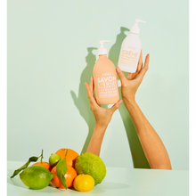 Load image into Gallery viewer, Exfoliating Liquid Soap Sparkling Citrus 16.7 fl oz Glass Bottle
