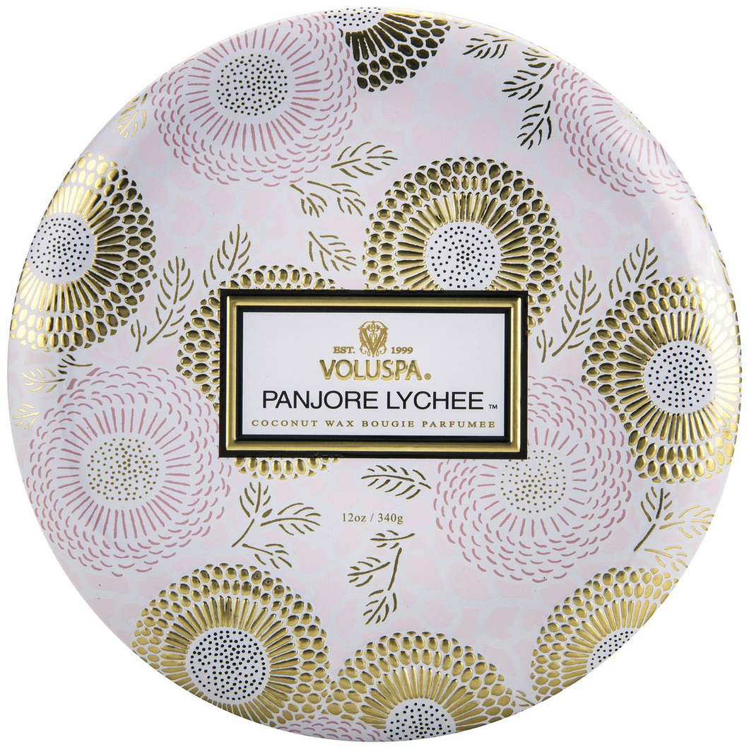 Panjore Lychee 3 Wick Tin Candle