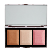 Load image into Gallery viewer, Cheeky Palette 3-Piece Bronze/Blush/Highlighter
