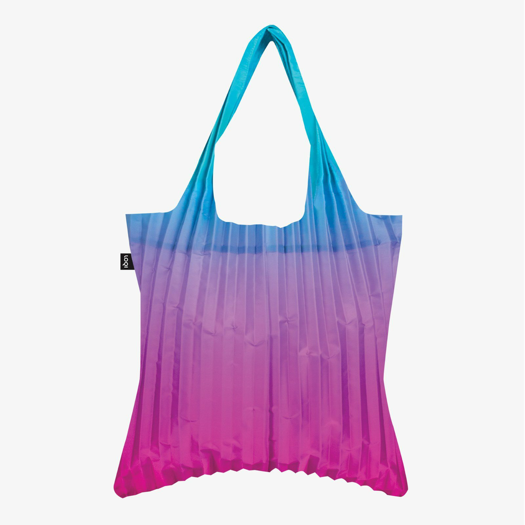 Pleated Rainbow Blue Pleated Bag