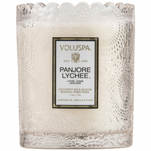Load image into Gallery viewer, Panjore Lychee Scalloped Edge Candle
