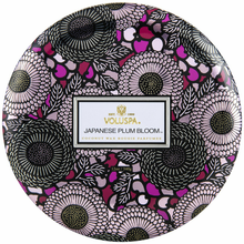 Load image into Gallery viewer, Japanese Plum Bloom 3 Wick Tin Candle
