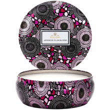 Load image into Gallery viewer, Japanese Plum Bloom 3 Wick Tin Candle
